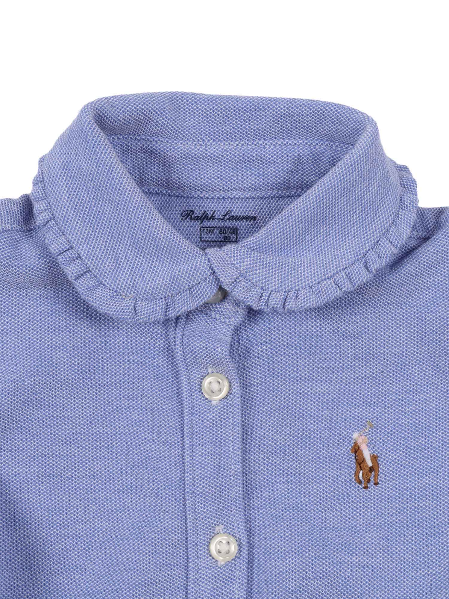 SOLID OXFORD-DRESSES-KNIT Blue Cotton Dress