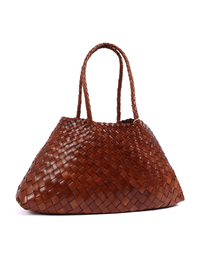 SANTA CROCE BIG Camel Calf Leather Shoulder Bag