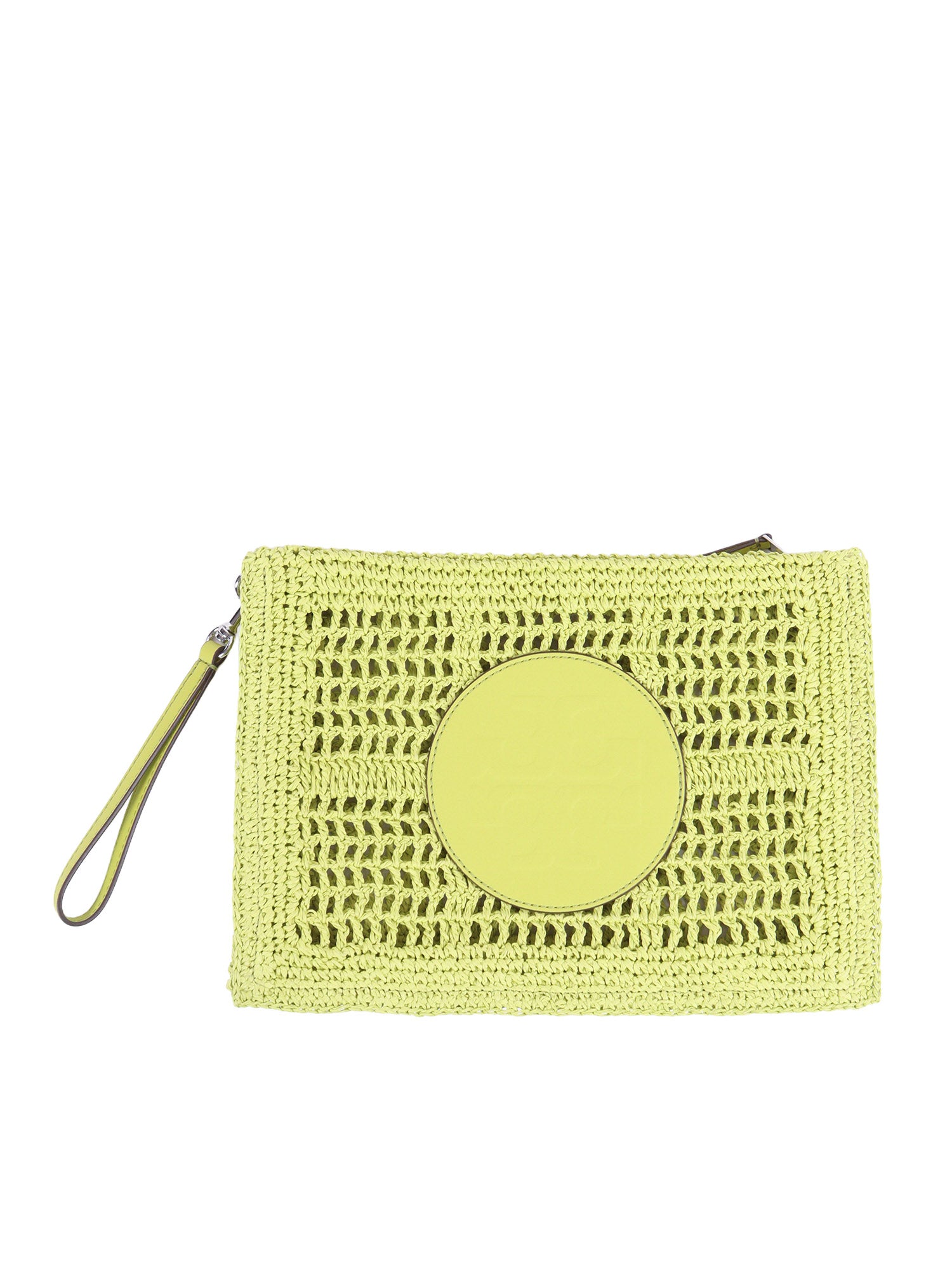 Ella Hand-Crocheted Pouch Green Handbag