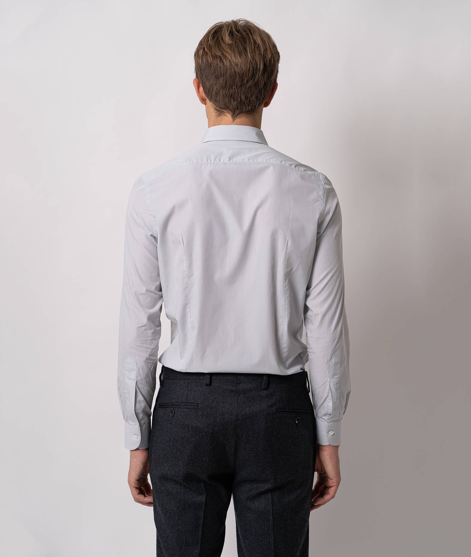 Tailored Cotton Shirt Mayfair Gray Hand Made