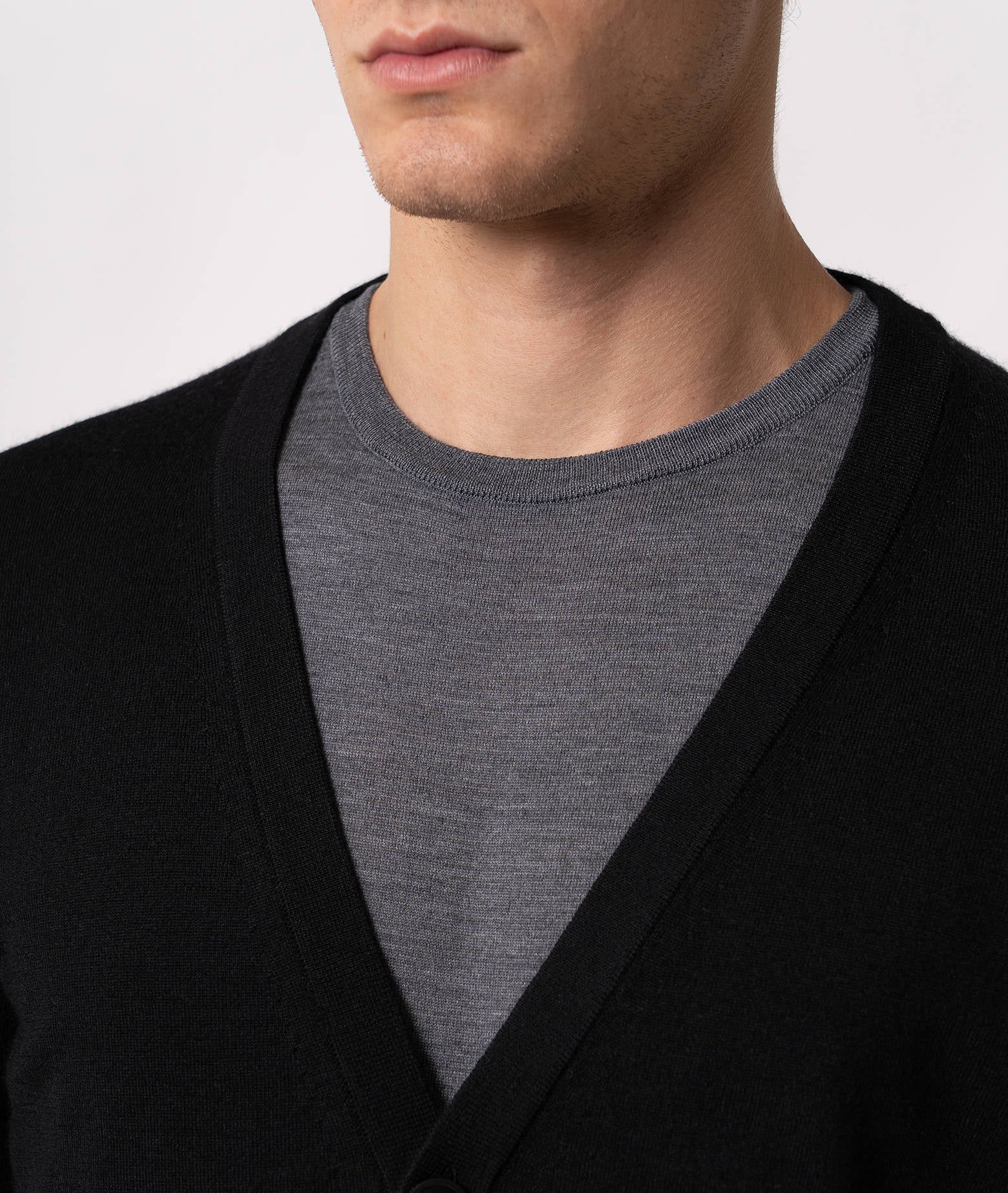 Cashmere And Silk Cardigan Ulaan Black V Neck