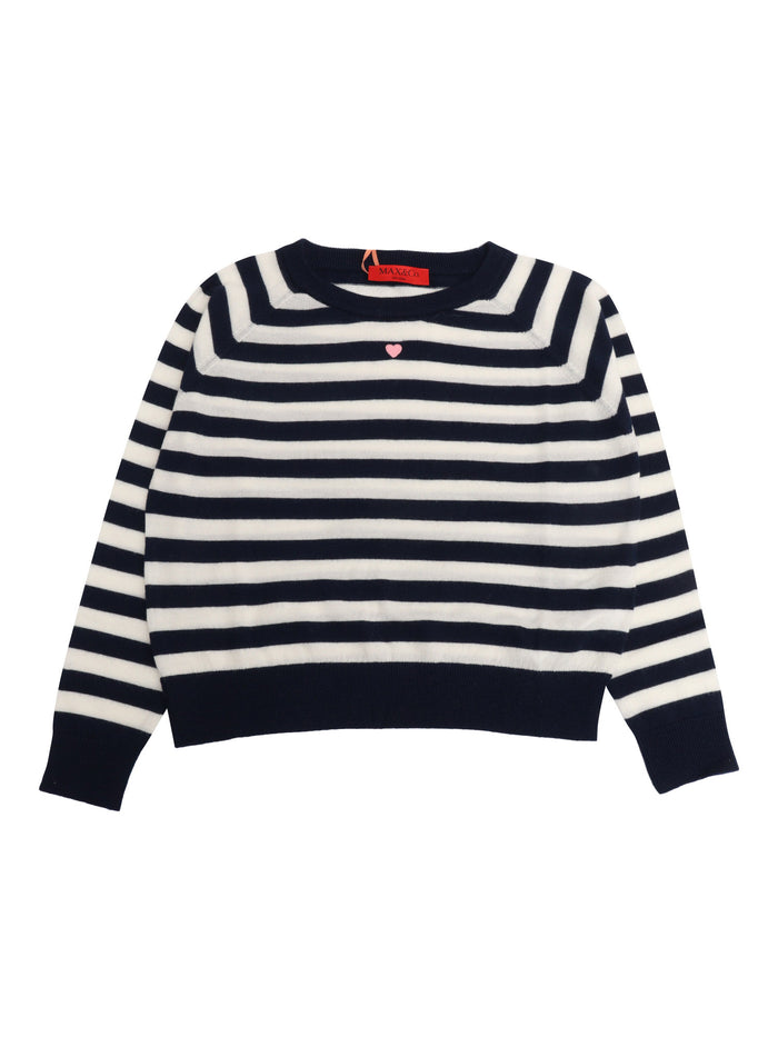 Knitwear Blue Wool Crewneck