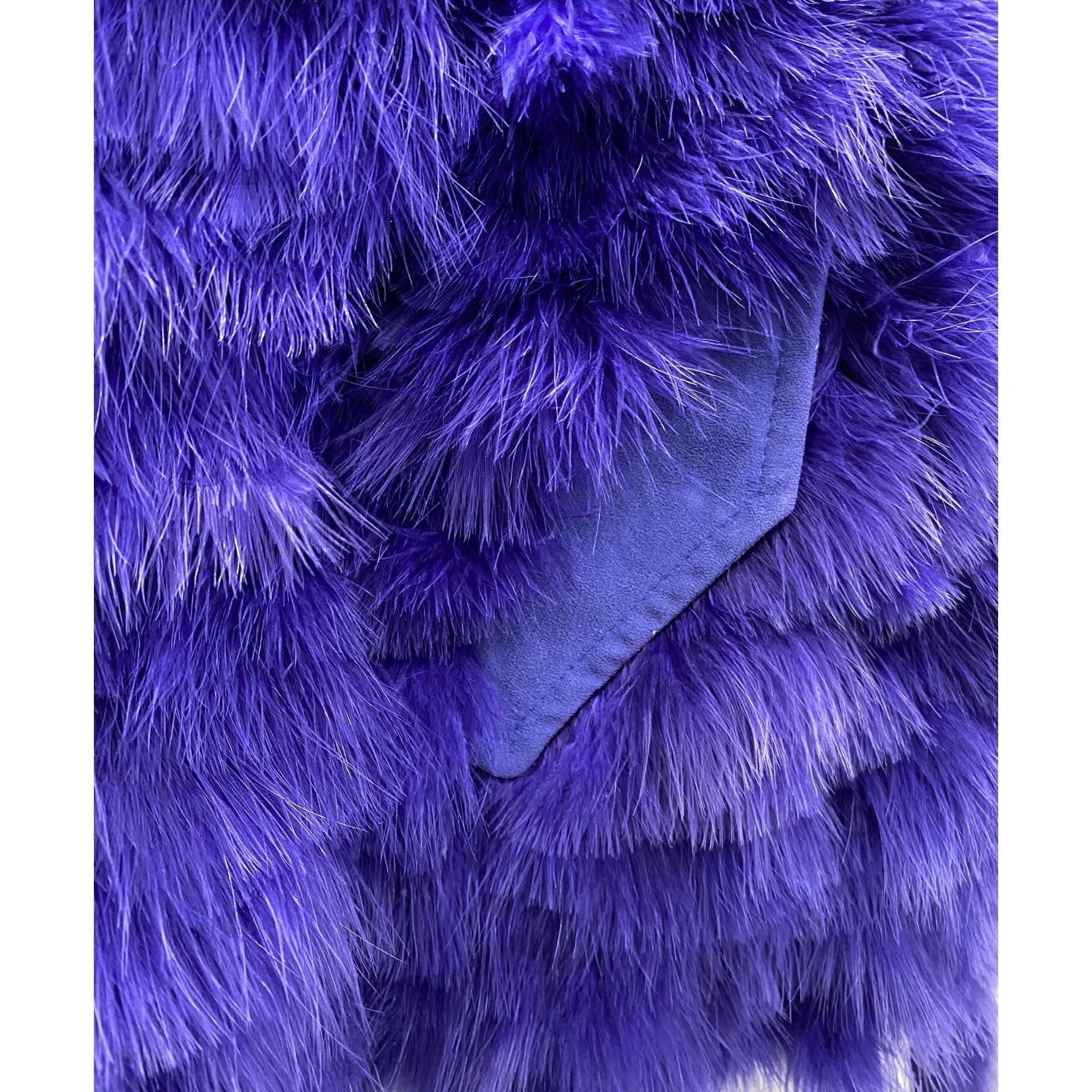 Feathers Bomber Jacket Blue Polyamide