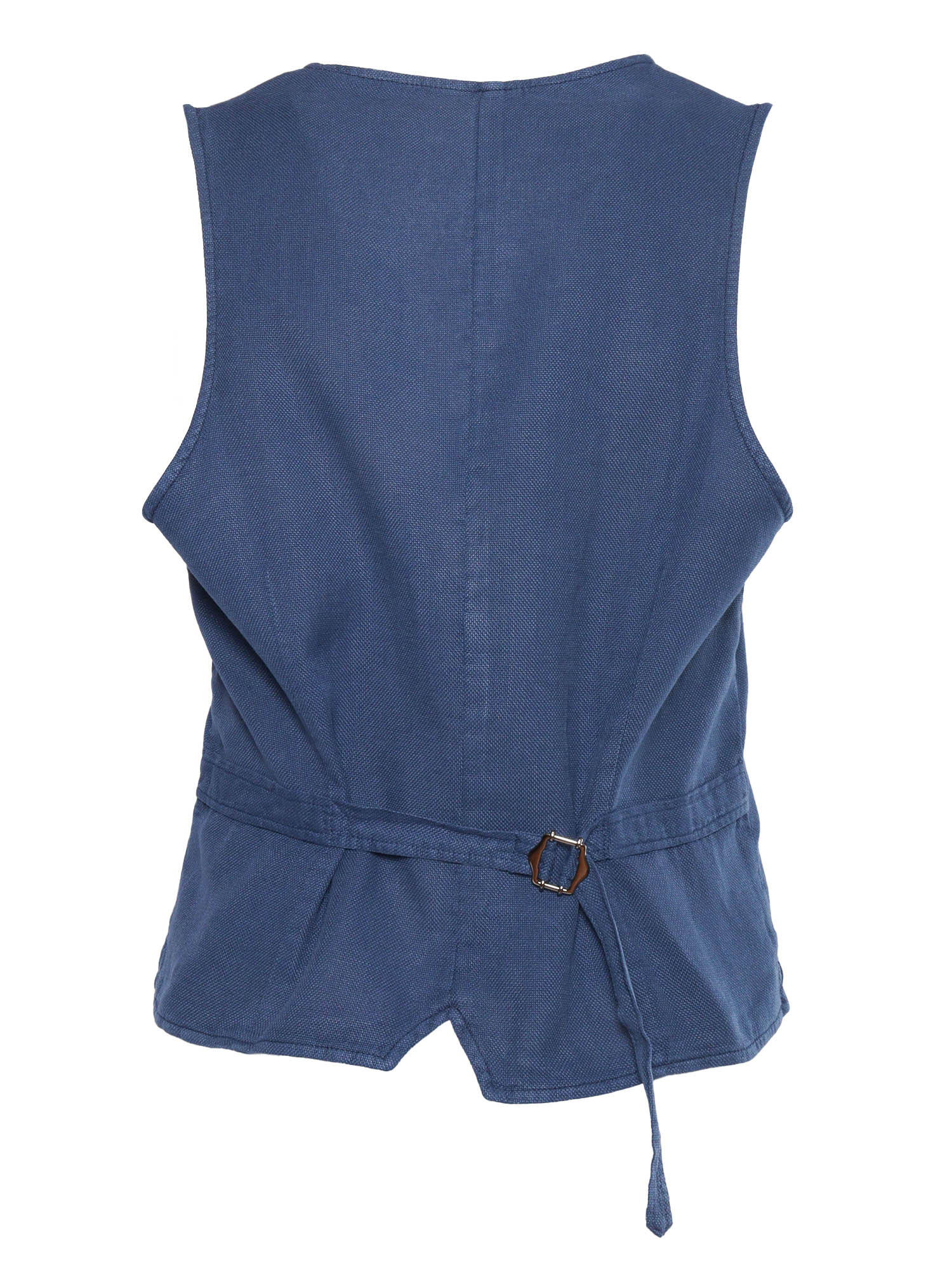 Vest White Cotton Rayon
