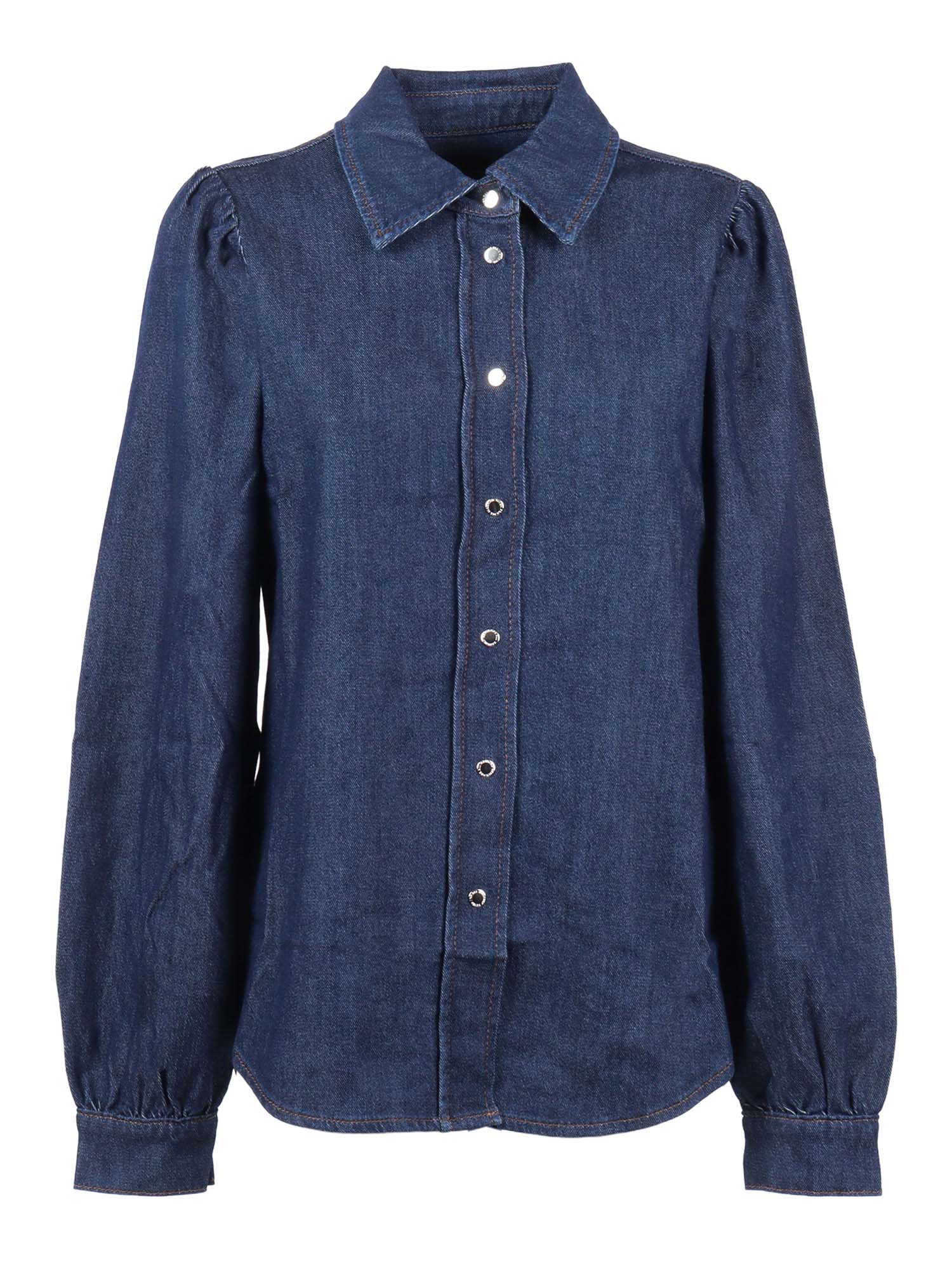 PUFF SLEEVES SHIRT Halona Blue