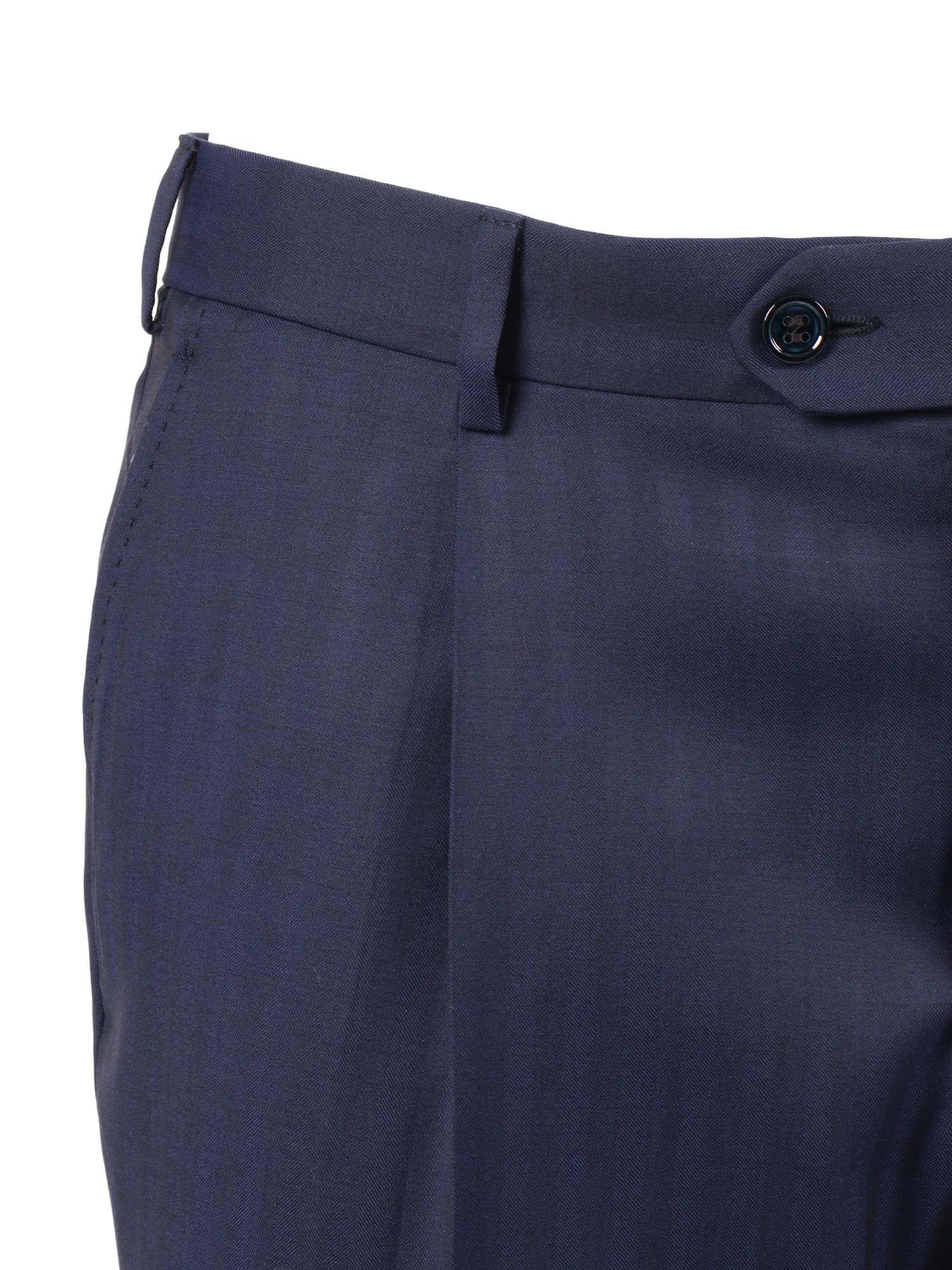 Trousers Blue Virgin Wool Pant