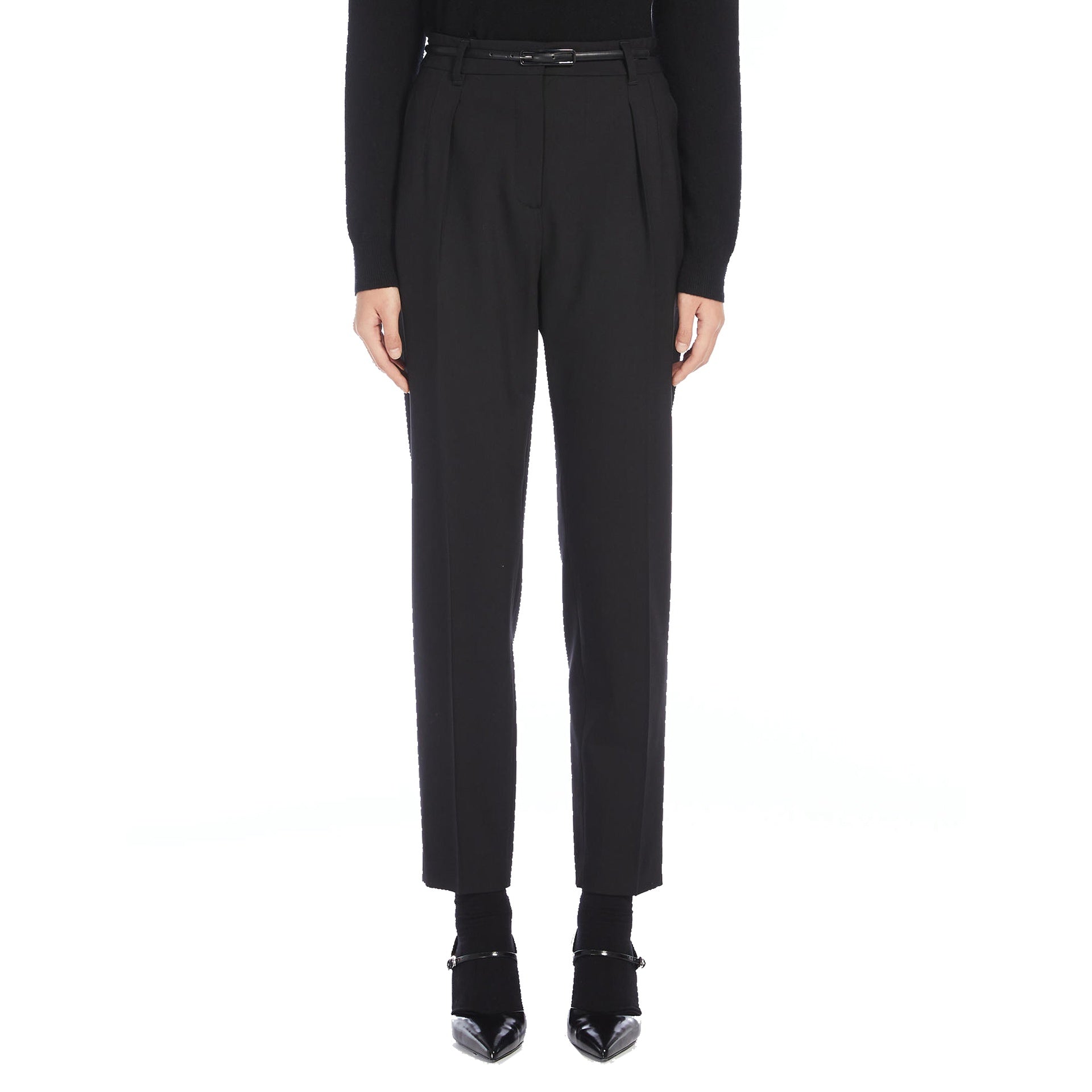 Studio Prosit Classic Pants Black Elastane Virgin Wool