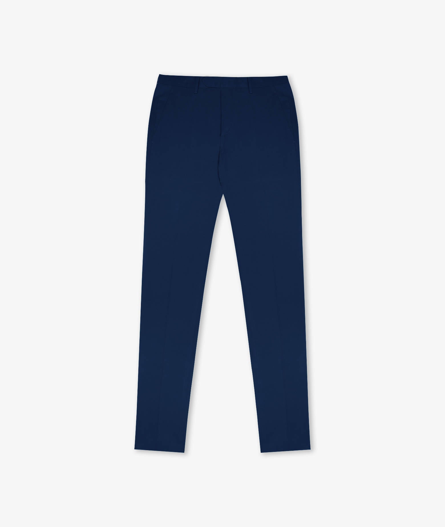 Cotton Chino Mykonos Navy Trousers No Pinces