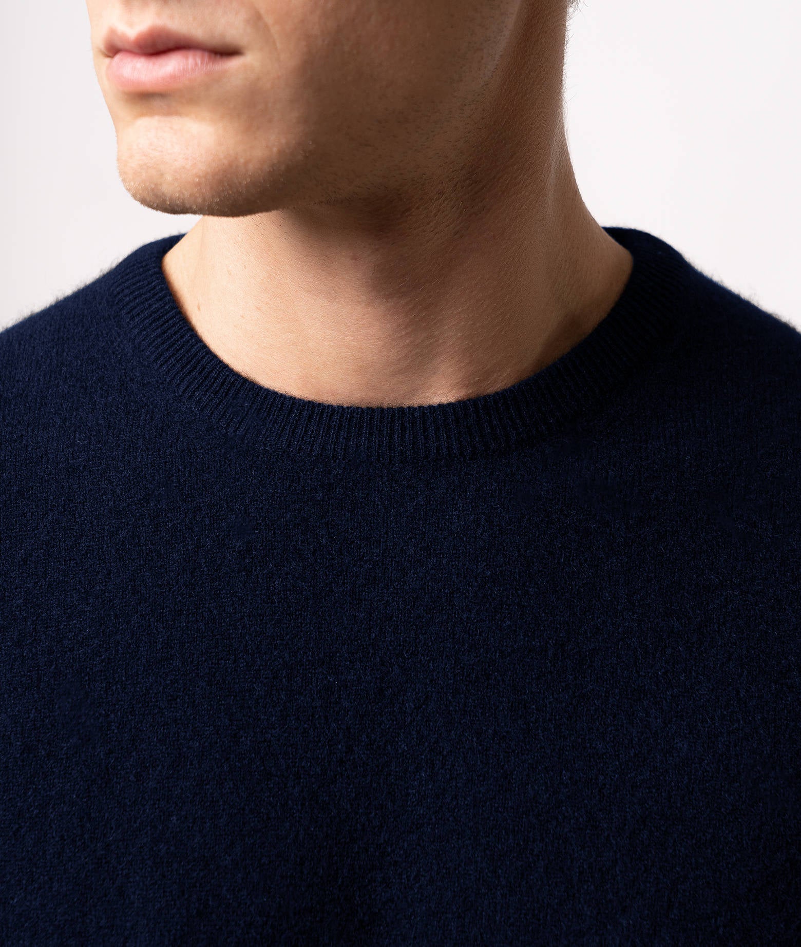 Crewneck Cashmere Sweater Ottawa Blue Basic Light Kintwear