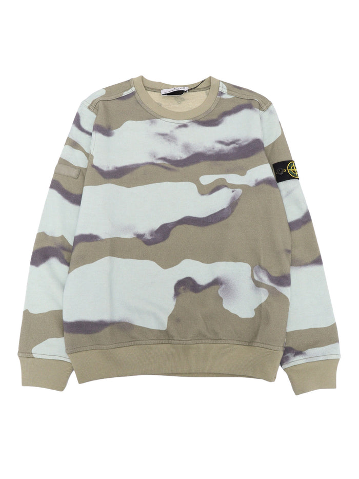 REVERSIBLE SWEATSHIRT Green Cotton Rib