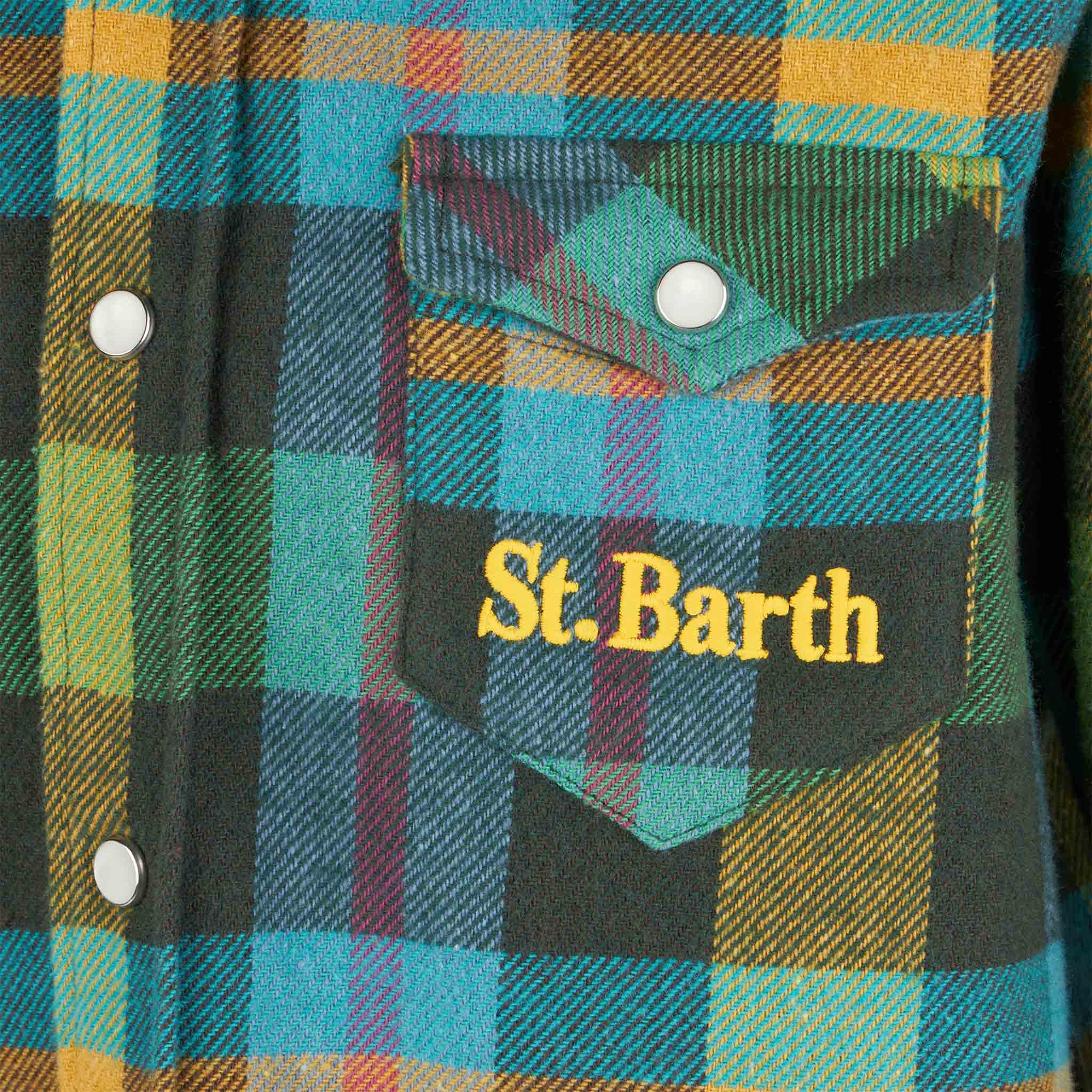 Boy Shirt With Tartan Print Green