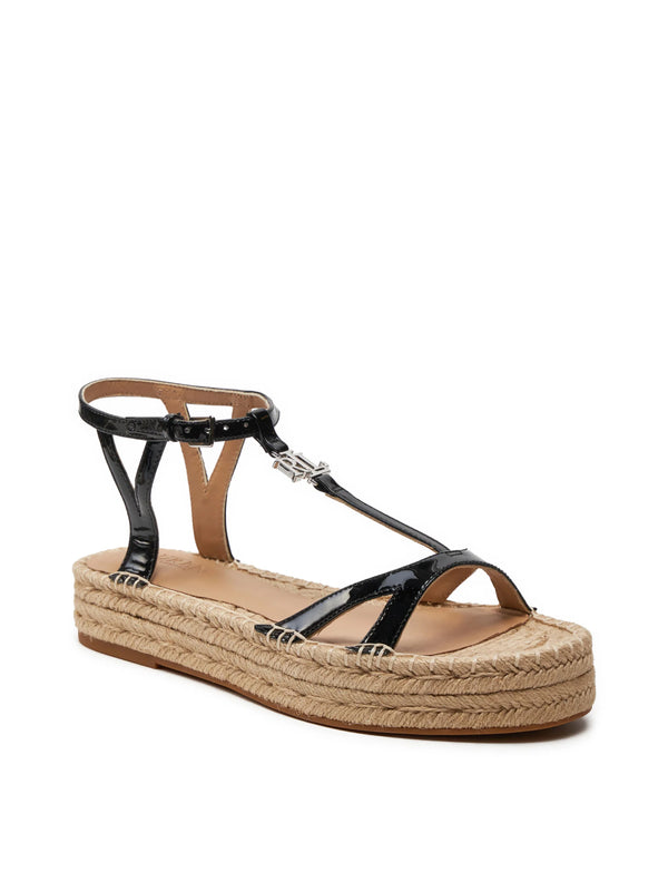 Ralph Lauren Payton Espadrille Sandals — Black