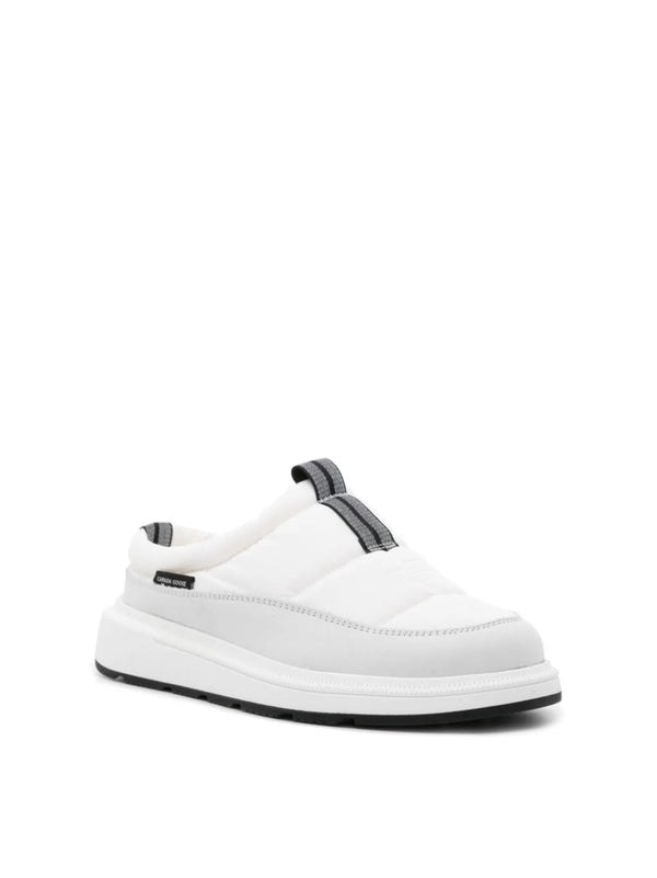 Canada Goose Padded Leather Slipper — White