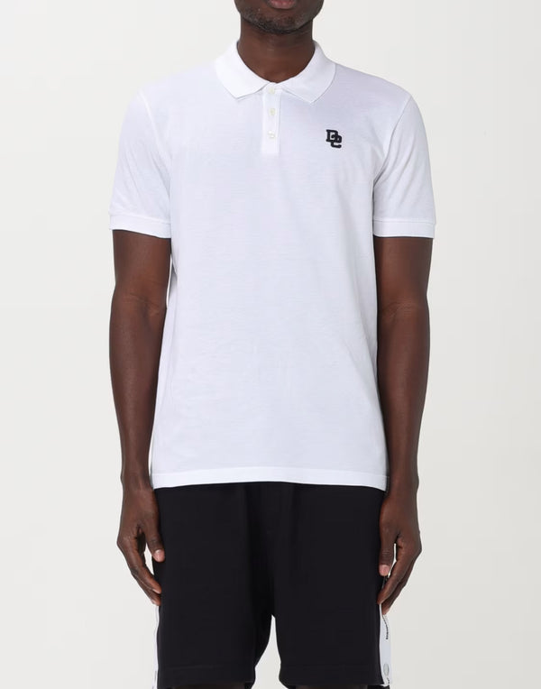 Dsquared2 Logo-Embroidered Polo Shirt — White