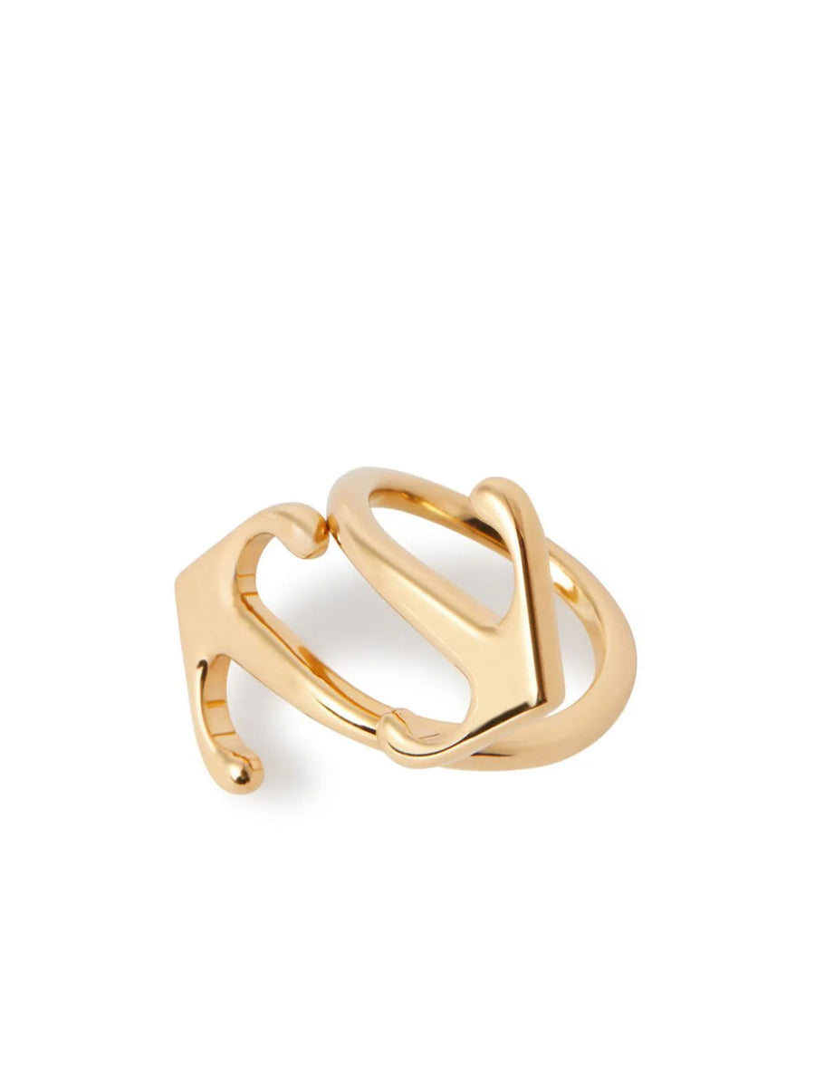 Off-White Brass ring in gold