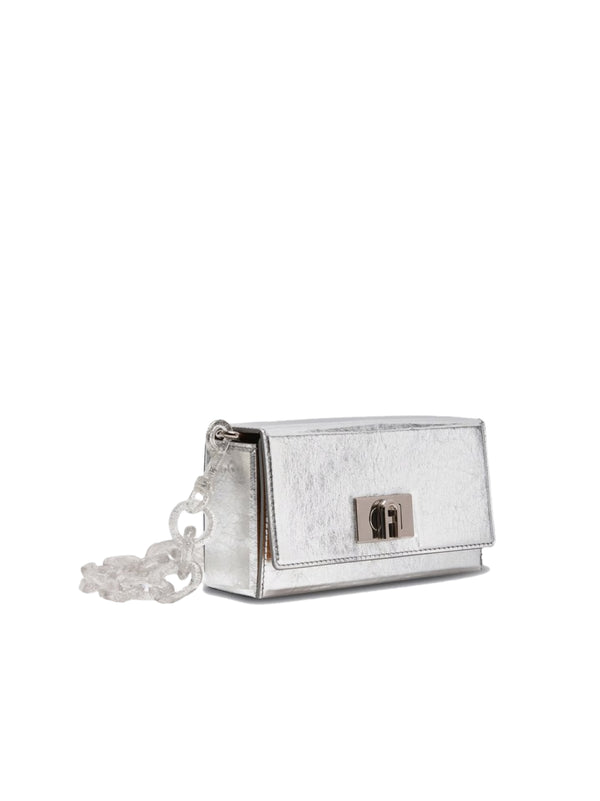 Furla Bloombag Shoulder Bag — Silver