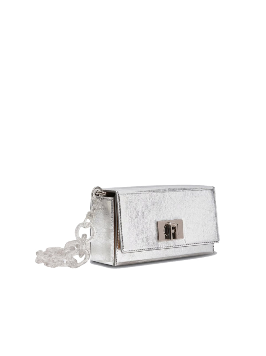Furla Bloombag Shoulder Bag — Silver