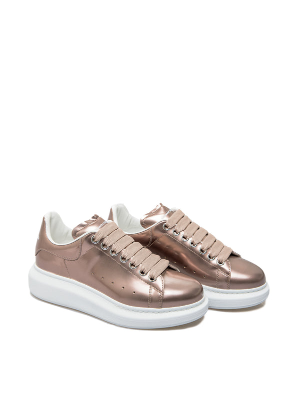 Alexander McQueen Oversized Lace-Up Sneaker — Beige