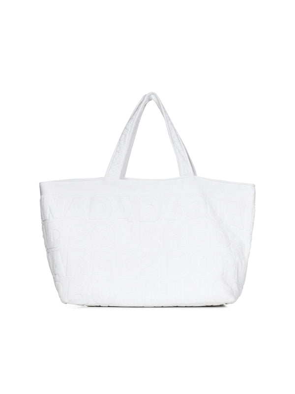 Dsquared2 Logo Cotton Tote Bag — White
