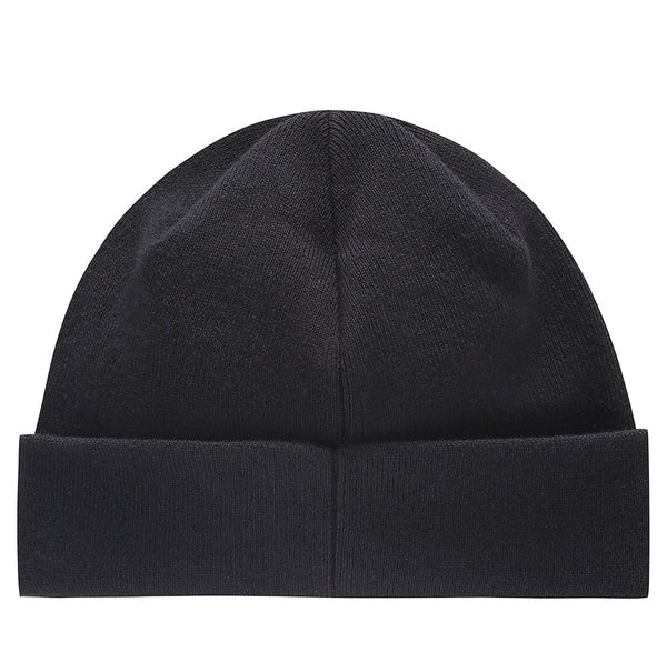 Hugo Boss 50464420001 Wool-Cotton Blend Beanie — Black