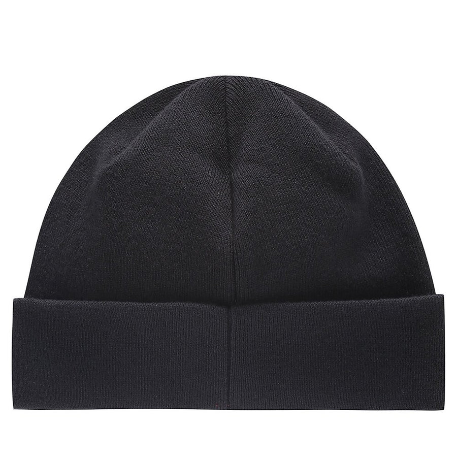 Hugo Boss 50464420001 Wool-Cotton Blend Beanie — Black