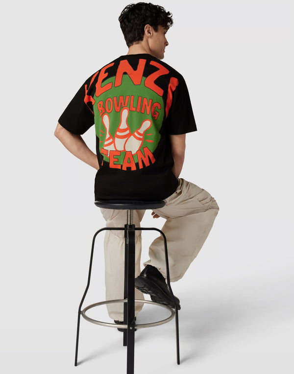 Kenzo Bowling Team Logo Oversize T-Shirt — Black