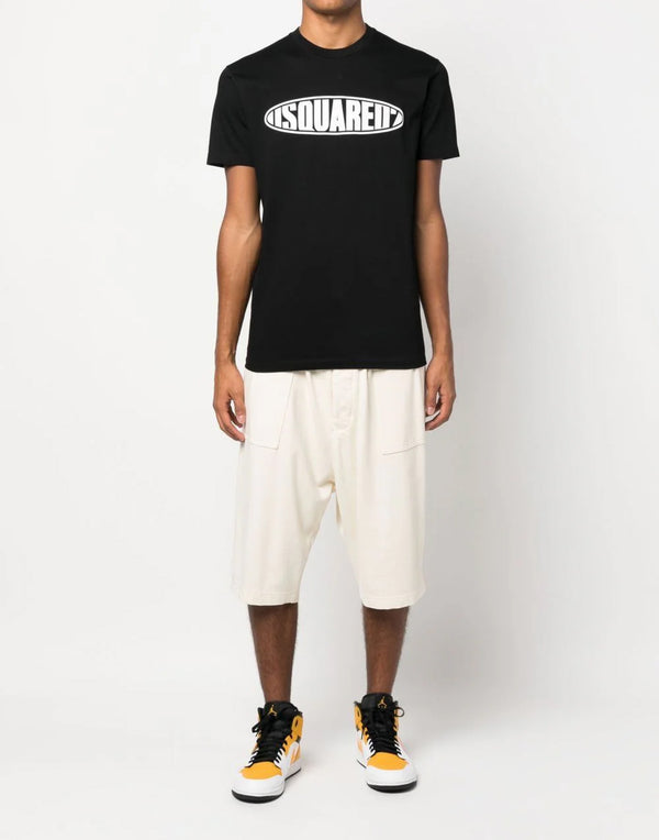 Dsquared2 Surf Board Logo T-Shirt — Black