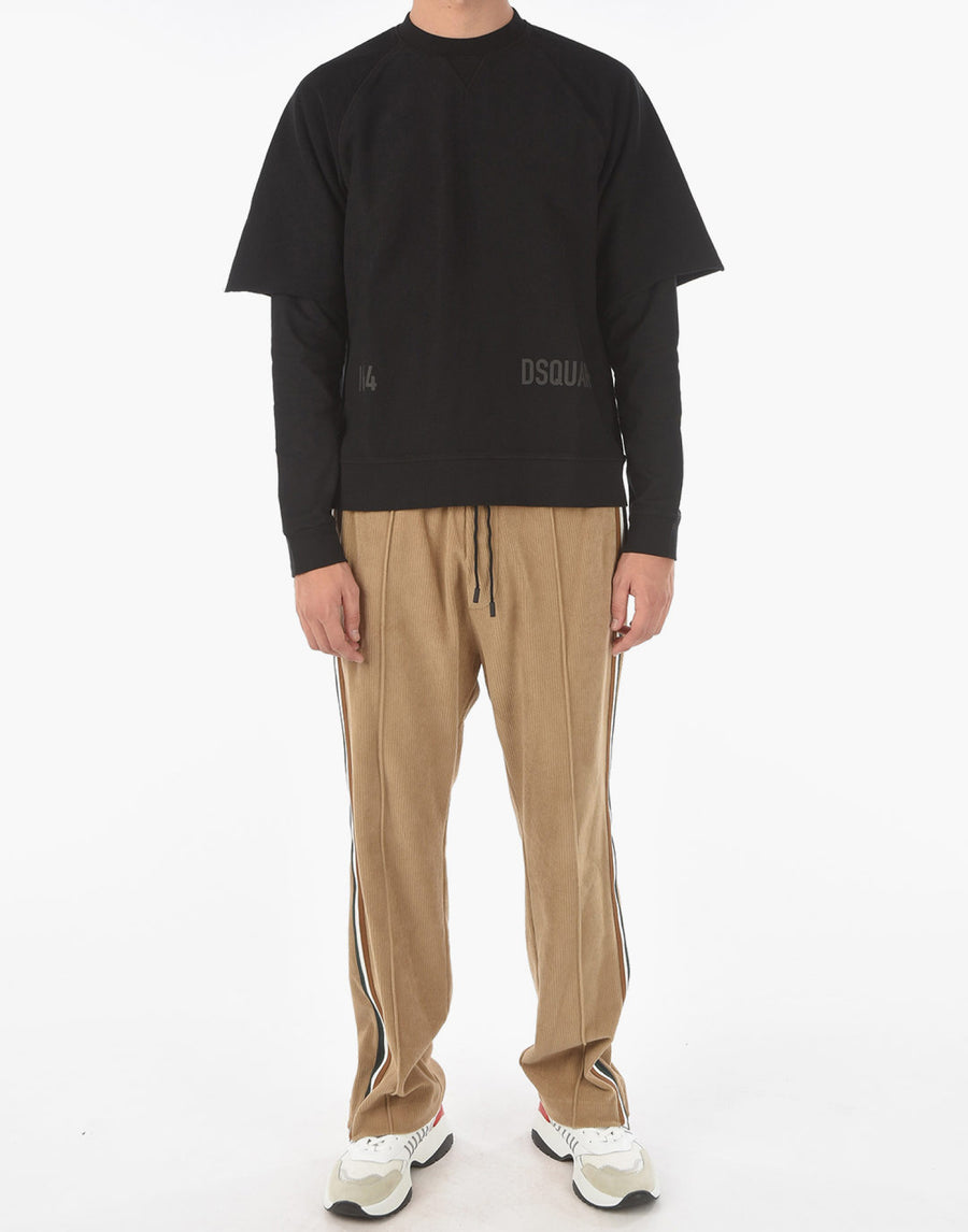 Dsquared2 Double Layer Logo Sweatshirt — Black