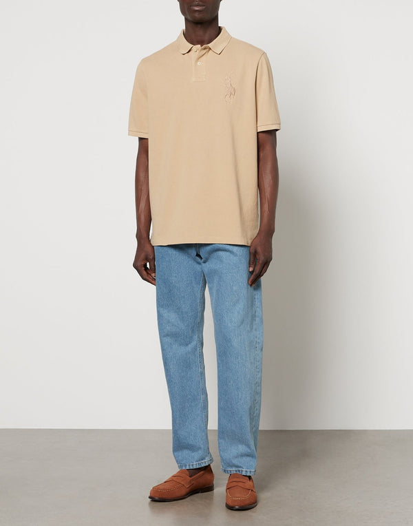 Polo Ralph Lauren Big Pony Logo Polo Shirt — Beige