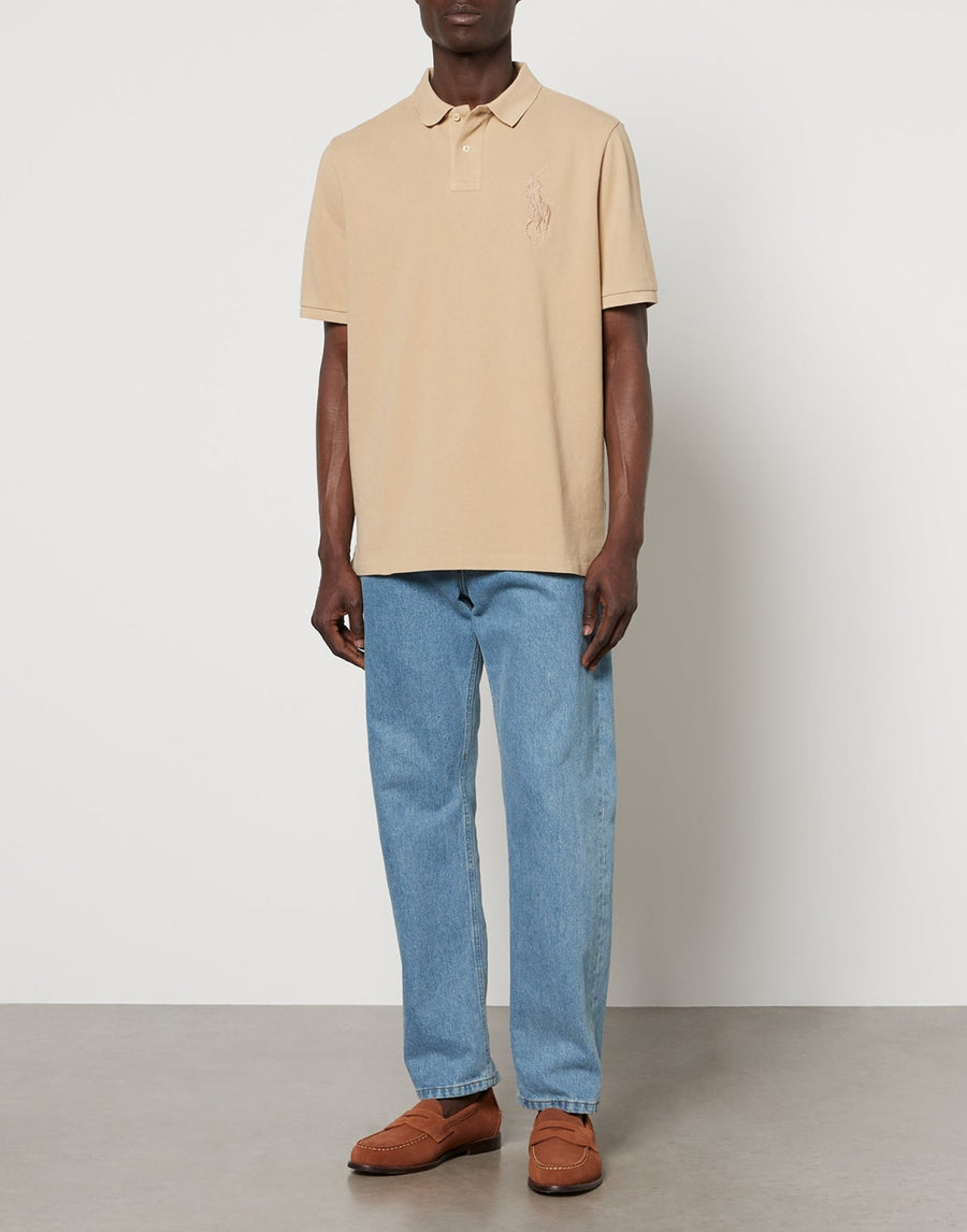 Polo Ralph Lauren Big Pony Logo Polo Shirt — Beige