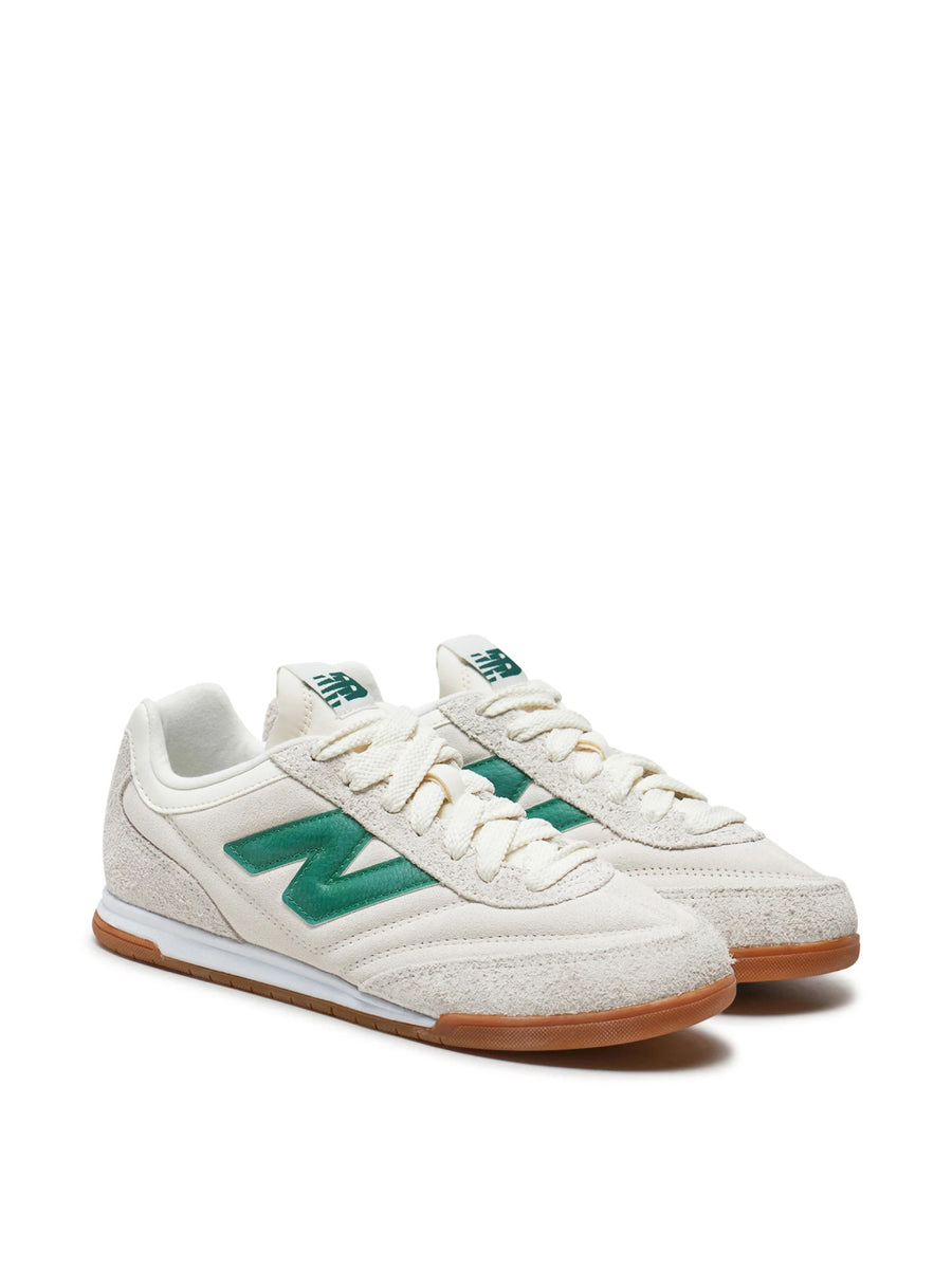 New Balance Suede and Textile Sneaker — White