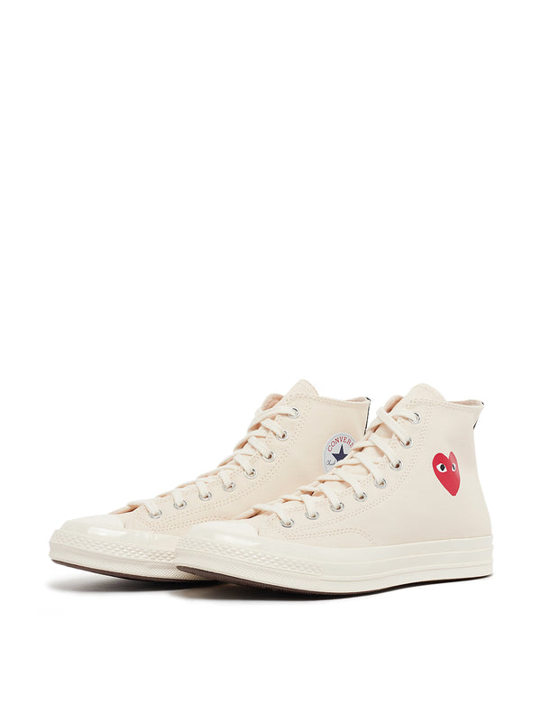 Comme des Garçons Play High-Top Sneaker — White