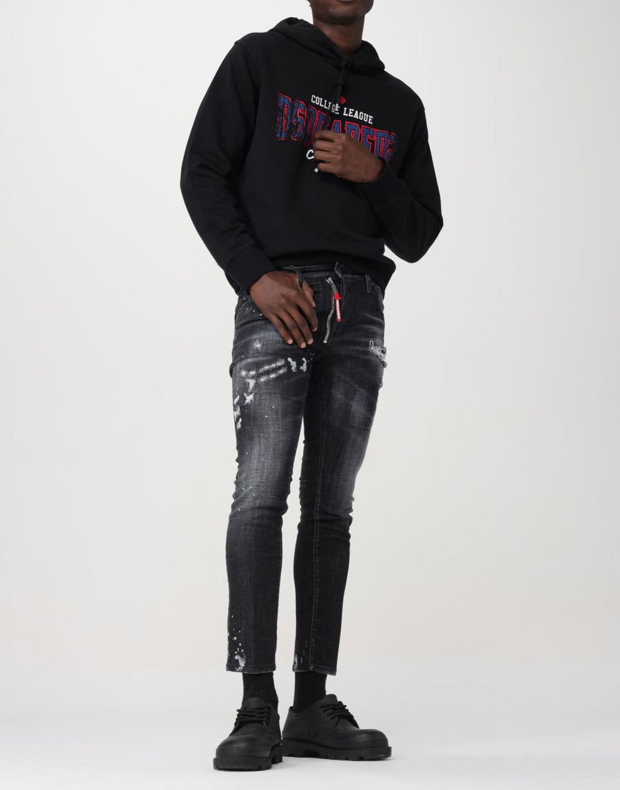 Dsquared2 College League Logo Hoodie — Black