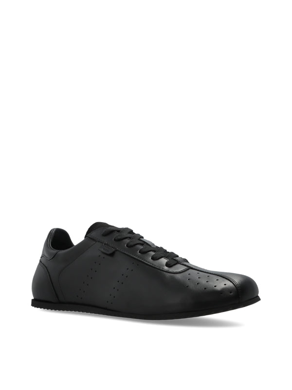 AMI Paris Logo-Embroidered Sneakers — Black