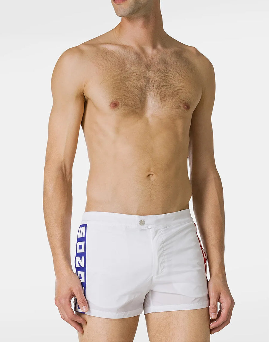 Dsquared2 Side Logo Swim Shorts — White