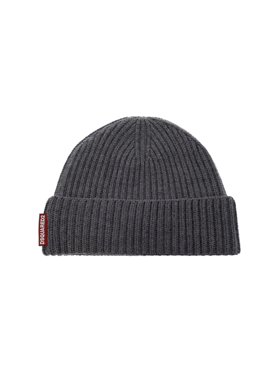 Dsquared2 KNM006501W067572122 Beanie and Scarf Set — Gray