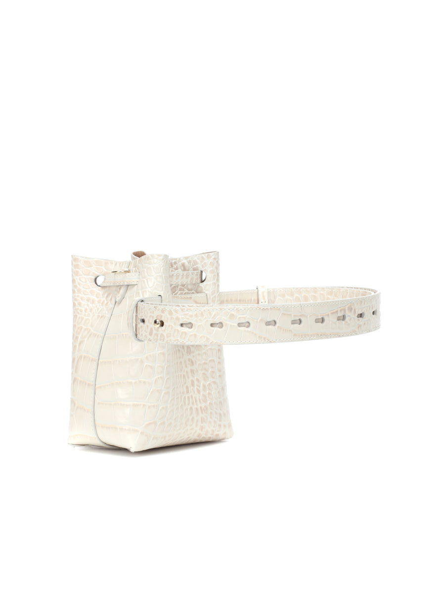 Nanushka Minee Bucket Bag — Beige