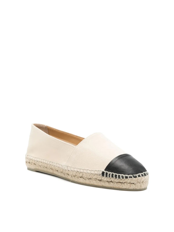 Castaner Cap-Toe Espadrille Flat — Beige