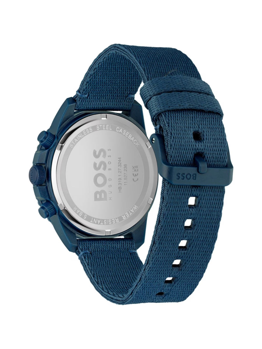 Hugo Boss Recycled Ocean Plastic case watch in blue