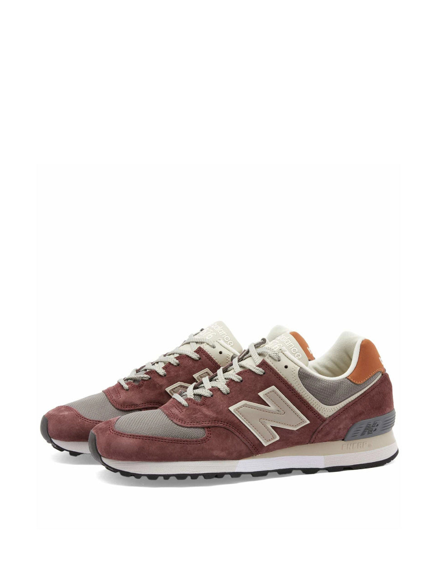 New Balance Suede and Mesh Sneaker — Brown