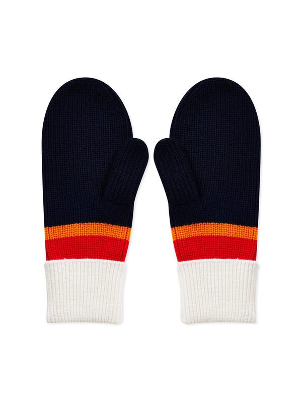 Michael Kors Logo Mittens Gloves — Blue