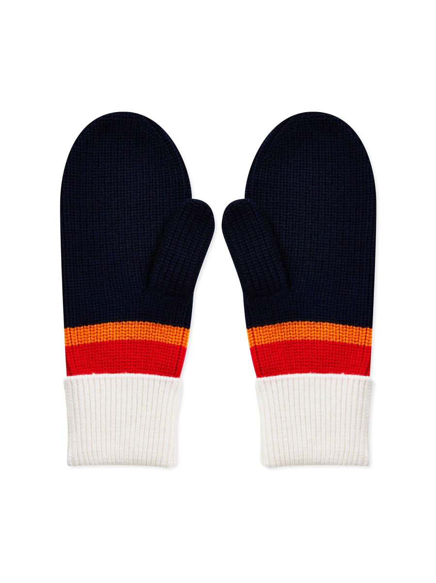 Michael Kors Logo Mittens Gloves — Blue