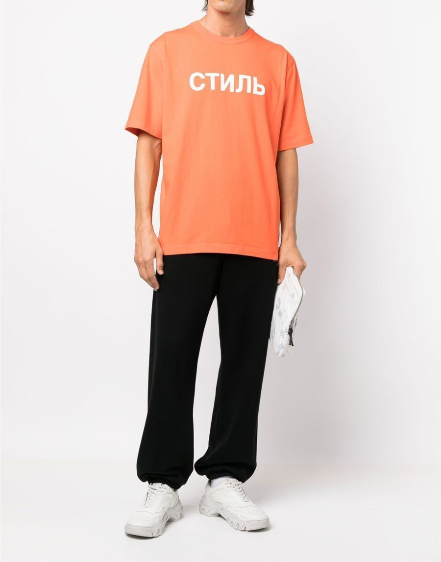 Heron Preston Logo-Print T-Shirt — Orange