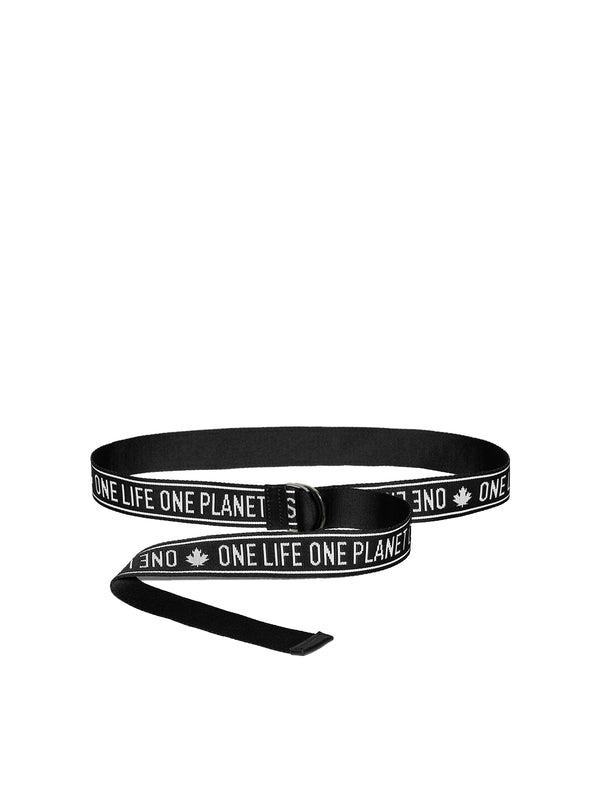 Dsquared2 Logo Industrial Tape Belt — Black
