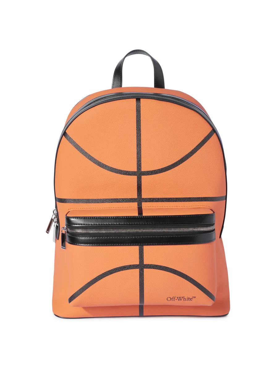 Off-White Basket Round Backpack — Orange