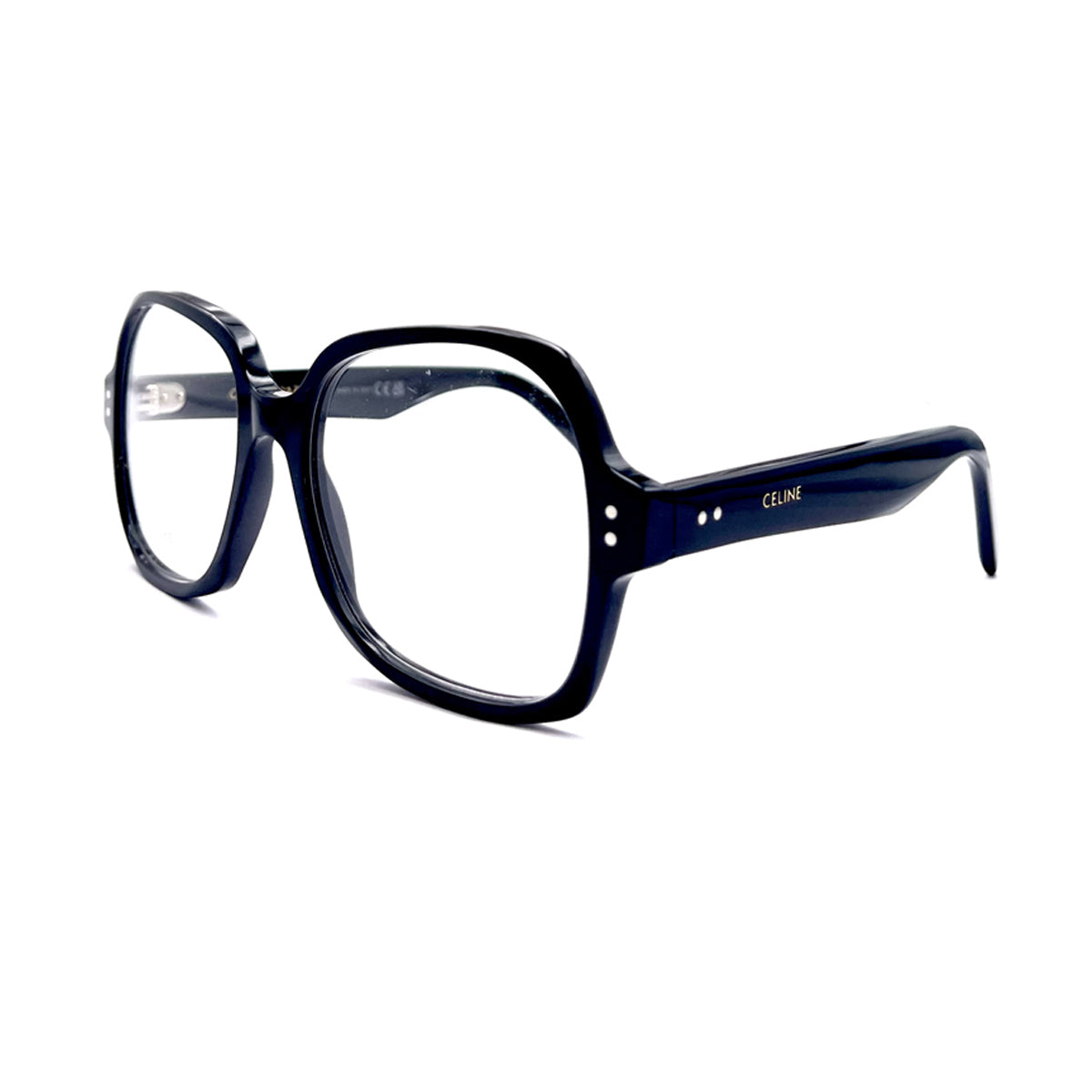 CL50148I THIN 2 DOTS 001 Nero Acetate Occhiali Vista