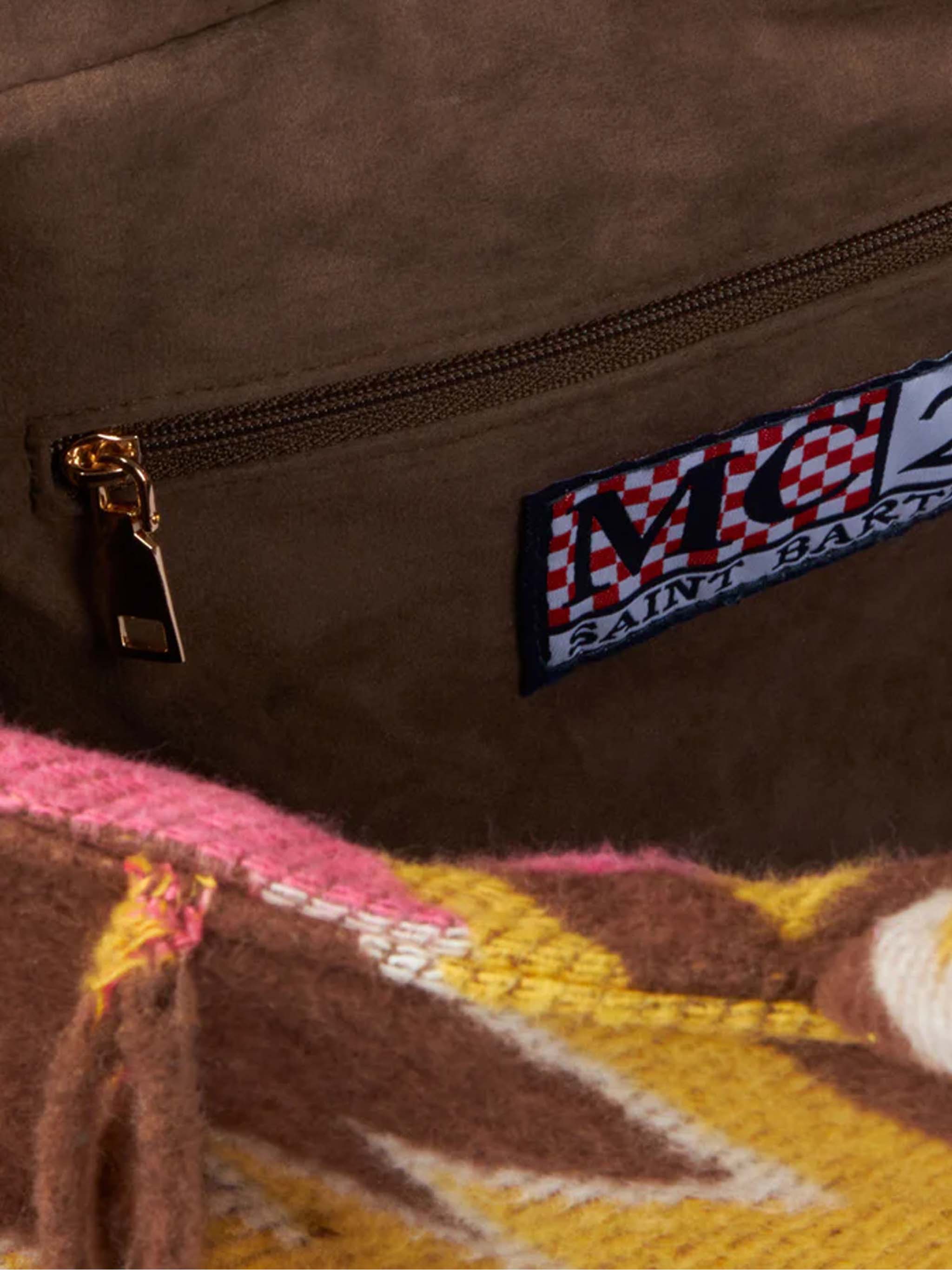 Colette Blanket Handbag With Ethnic Print Brown Bag