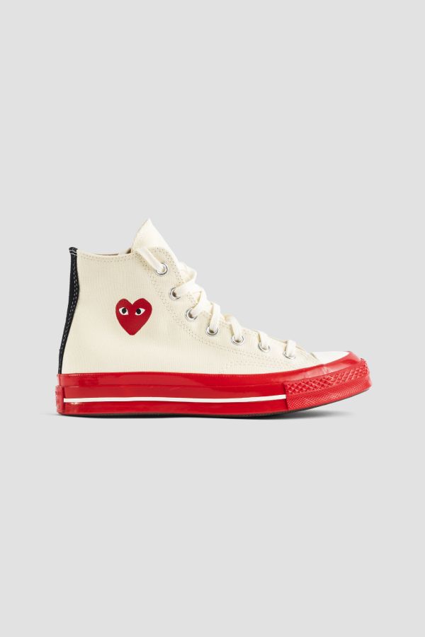 Comme Des GarçOns Play Canvas upper sneaker in white