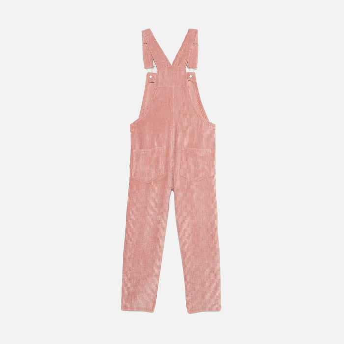 Girl Pink Corduroy Salopette With St. Barth Embroidery __single__ Overalls