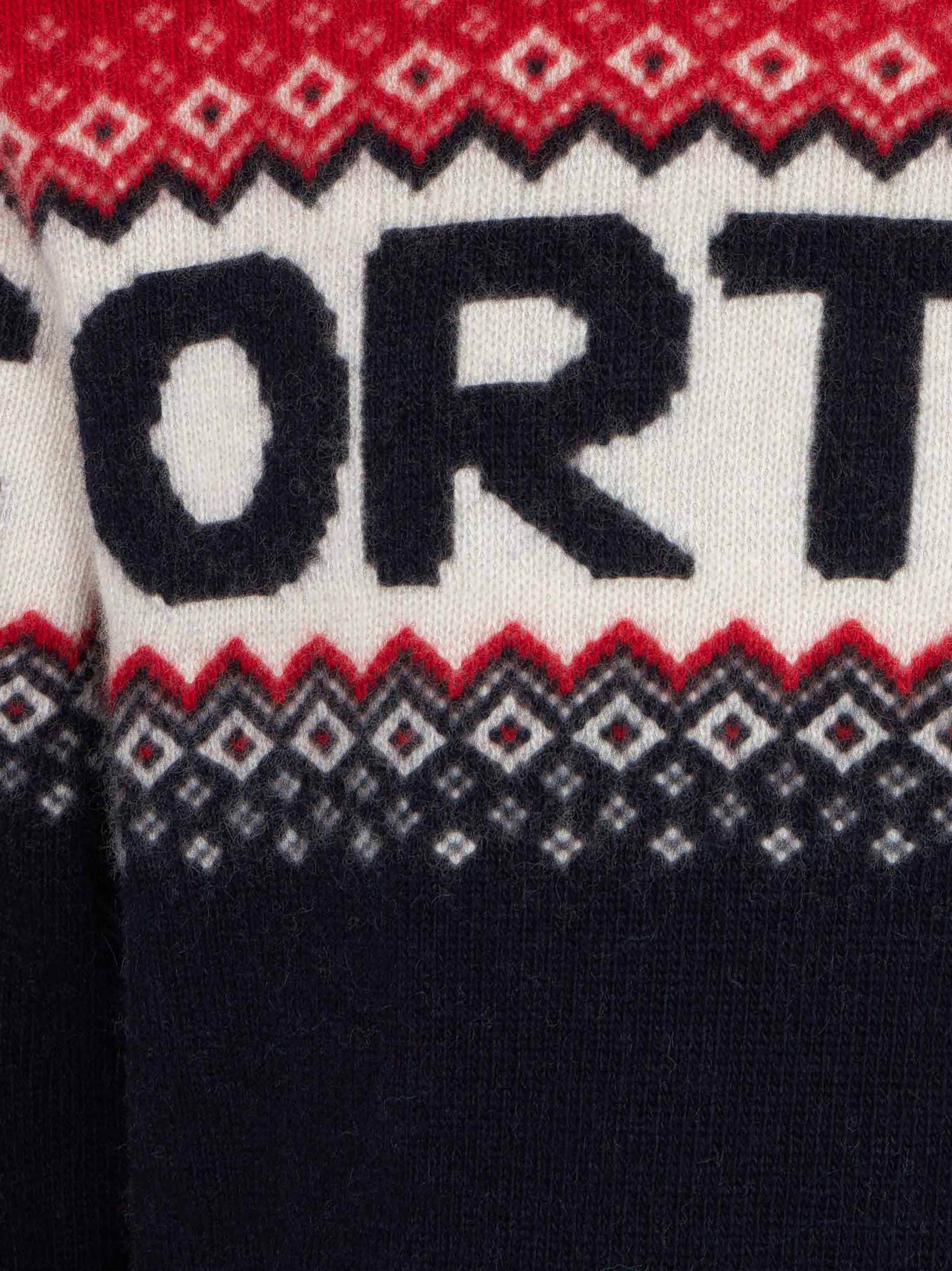 Boy Sweater With Cortina Lettering Blue